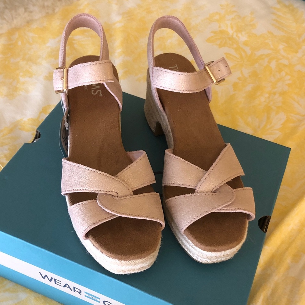 Toms Blush Espadrille Sandals